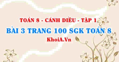 Bài 3 trang 100 SGK Toán 8 tập 1 Cánh Diều